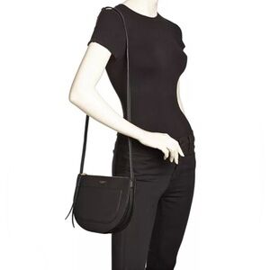 Tory Burch Piper Leather Saddle Bag - Black